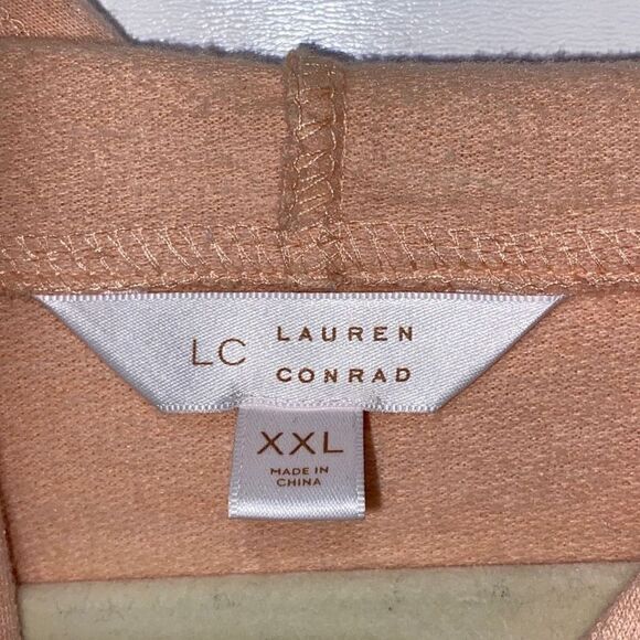 LC Lauren Conrad Women's Pink Lace Sweatshirt Hoodie Plus Size XXL - Picture 9 of 11